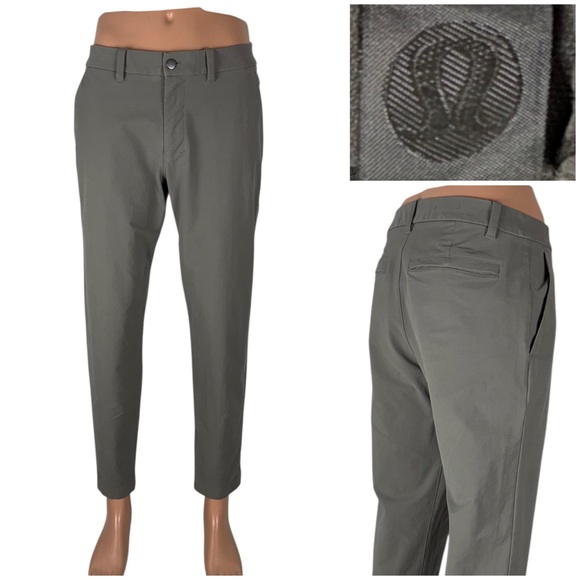 Lululemon ABC Slim Fit Chino Pants Mens 31 Green Versa Twill LM5B67S Casual